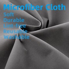 12 Pack Microfiber Gun Cleaning Cloth, 12″x12″ Lint Free Gray