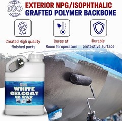 Fiberglass Supply Depot White Gelcoat No Wax Interior Or Exterior – Gallon 60Cc