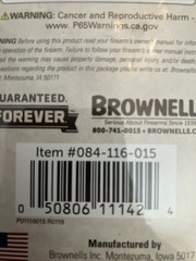 Brownells 223 5.56 Bronze & Stainless Bristle Chamber Brush 8-32 Threads 3 Pack