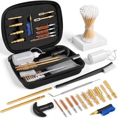 Universal Gun Cleaning Kit for Handguns & Pistols – Compact Case, Brass & Plasti