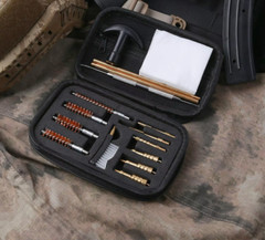 Universal Gun Cleaning Kit 16 Piece Set Bronze Bore Brushes Brass Jags