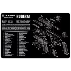 TekMat Gun Accessories Schematic 11″ x 17″ Cleaning Mat Black – TEKR17RUGERSR9