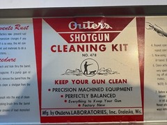RARE Antique 1950-60s Outers Gunslick 410 Gauge Shotgun Cleaning Kit Metal Case