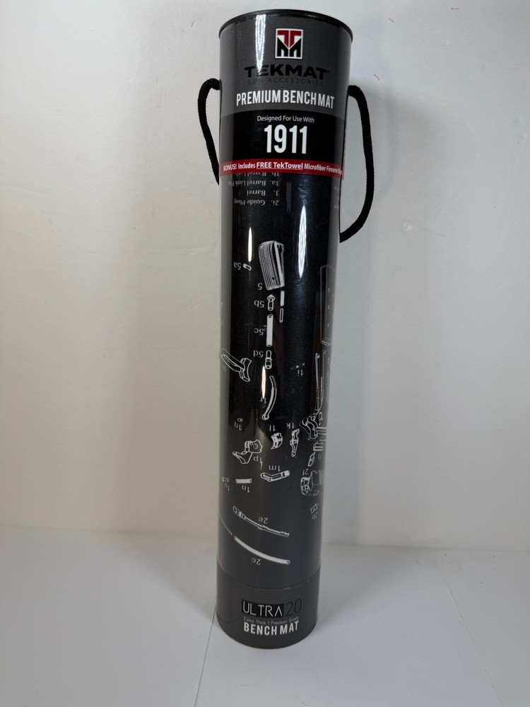 TekMat 1911 Premium Bench Mat Ultra 20 Gun Cleaning Mat + Tube Case