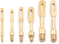 6 Pack Solid Brass Slotted Tip Jag Patch Holder for Rifle/Handgun/Pistol