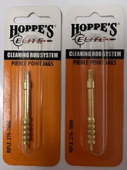 WOW! 2 Hoppe’s Cleaning Rod System Rifle .270-7mm Pierce Point Jags & Free Ship!