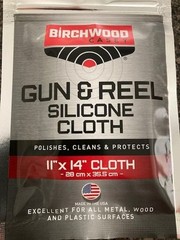 Birchwood Casey Gun & Reel Silicone Cloth, 11×14″ Cotton Cleaning Rag NEW