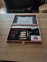 Gunmaster 35pc Deluxe Universal Gun Cleaning Kit in Wood Case