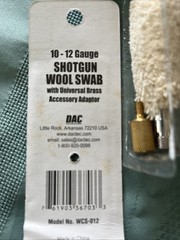 Lot 8 Shotgun Wool Cleaning Swab Brushes for 10 – 12 Ga Shotgun DAC