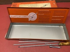 Vintage Marbles Gun Cleaning Kit Steel Case With Cardboard Slip Cover Good Color