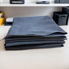 5-Pack Silicone Cleaning Cloth, 12×12 Inches Reusable Microsuede Wipes for Fi…