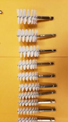 industriaL tube cleaning brush set 1/4”hex 5 piece 8,11,13,15,19mm White nylon