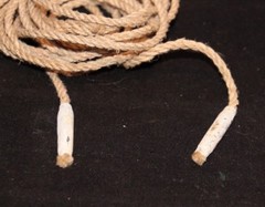 VINTAGE MILITARY LOT OF 2 MAUSER RIFLE PULL THROUGH BORE CLEANING ROPE & WEIGHT