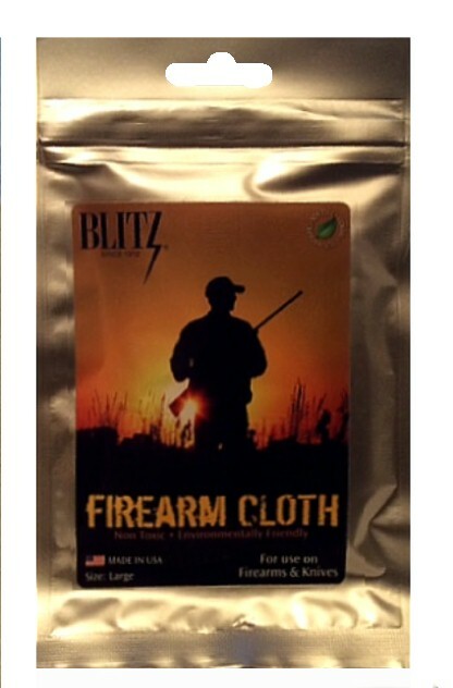 Blitz Firearm Cloth contains non-abrasive oil Has no harsh chemicals Made in USA