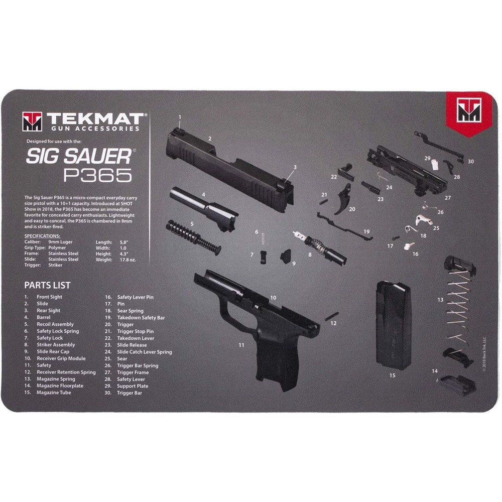 TekMat Original Gun Cleaning Mat – 17″ X 11″ – Sig Sauer P365