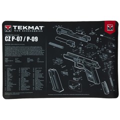 TekMat Cleaning Mat Pistol 11″ x 17″ For CZ P07/P09 Black – R17CZP07
