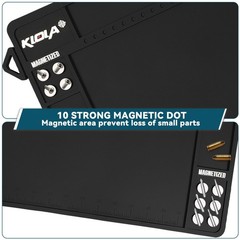 Rifle Shotgun Cleaning Mat – Large Magnetic Gun Mat with Organizer Parts Tray…