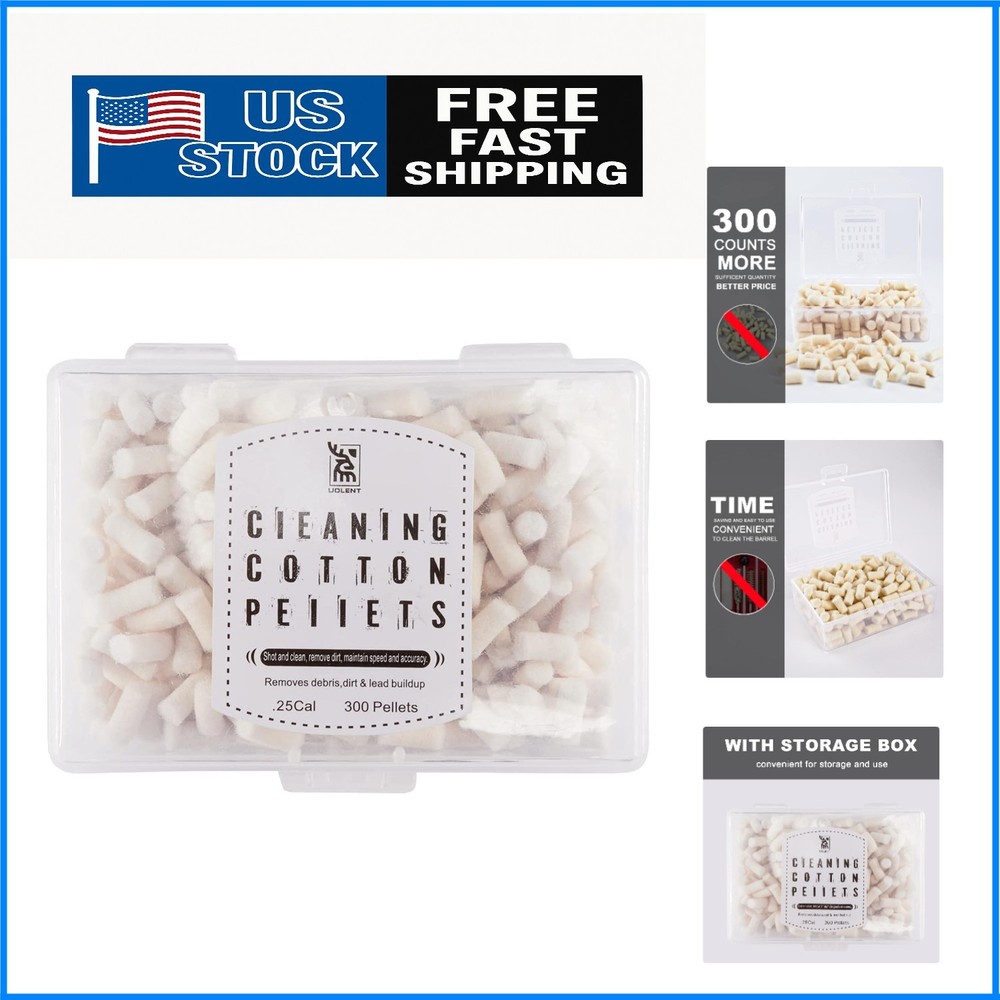 300 .177 Caliber Wool Felt Cleaning Pellets with Storage Box – Precision Care