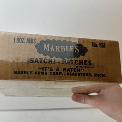 Marble’s Satchi Patches EMPTY Box Marble Arms Corp Gladstone Michigan Mich MI