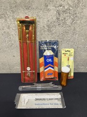 Sears Rifle Cleaning Rod Kit Tools & Various Gun Cleaning Oils