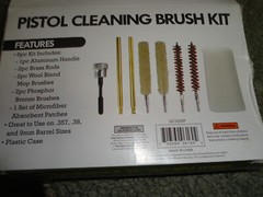 Pistol Cleaning Brush Kit in Case, 8 piece New