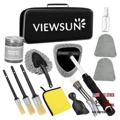 Windshield Cleaner Tool, 13Pcs Car Interior Cleaning Kit, Car Detailing Grey