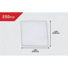 Square Cotton Gun Cleaning Patches 250 Count .25 to .35 Caliber Firearms New