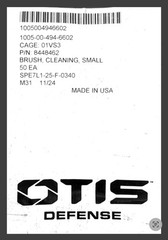 50 OTIS DEFENSE Nylon Brush – (50 Pack) Gun weapon Cleaning Brushes Army Quality