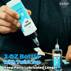Airsoft Oil 2 Oz & 1 Oz Needle Oiler 100% Silicone Air Gun Oil, Multi-Purpose Ai