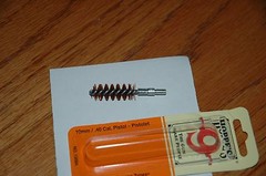 HOPPES GUN CLEANING SWAB TYNEX WIRE BRUSH .40 cal 10mm MAINTENANCE UP KEEP SHOT