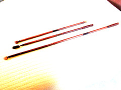 EARLY OAK SHOTGUN CLEANING RODS,COPPER BRUSH ,2 WOOL SWABS,INTERCHAGEABLE