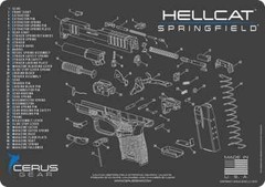 Springfield HELLCAT Armorers Gun Cleaning Mat Cerus Gear PREMIUM Made in USA
