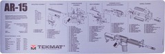 TekMat 36in Printed Gun Cleaning Mat Cutaway Dbl Side, Grey, TEK-36–CA-DBL