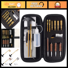 Universal Handgun Cleaning Kit for .22 .357 .38 9mm .40 .45 Caliber Pistols, Por