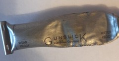 Vintage Gunslick Lubricant Tube w/ Box – USED 7/8 X 4 1/8 X 7/8″