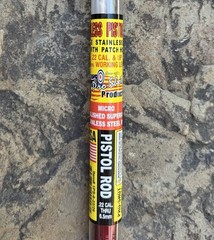 Pro-Shot 1 Piece Polished Stainless Cleaning Rod. 22 Cal 8″. New.
