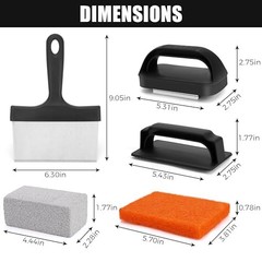 Upgraded Blackstone Griddle Cleaning Kit, with 36 Inch Silicone Griddle 20pcs