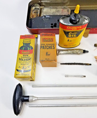 VINTAGE Outers Gunslick Rifle Kit No. 477 Tin 22 Cal .22 Gun Cleaning Kit