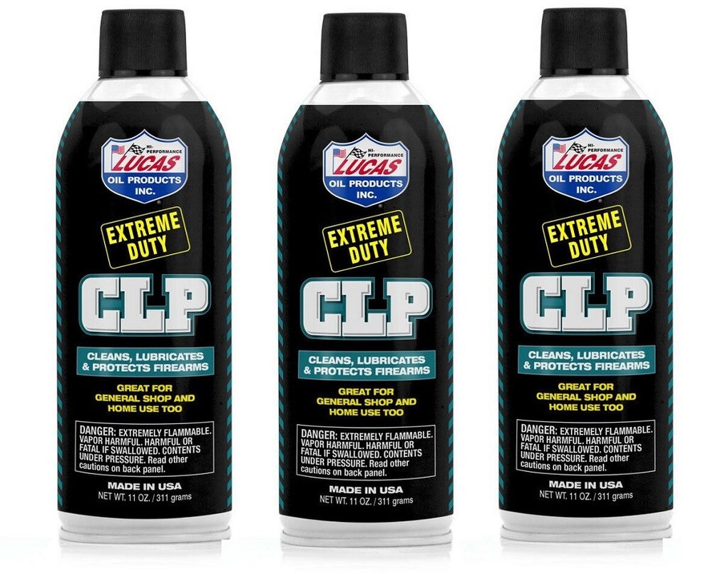 Lucas Oil 10916 Extreme Duty CLP Gun Cleaner Lubricate 11 oz. Aerosol (3 Pack)