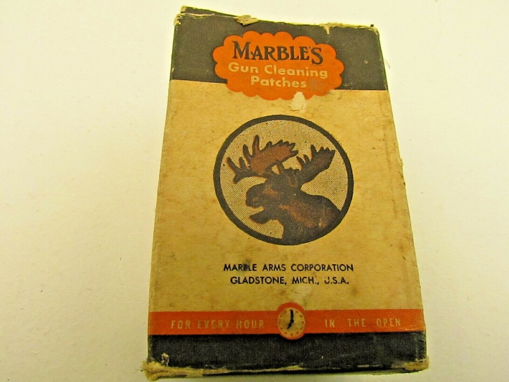 Vintage Marble’s Gun Cleaning Patches box for .38 & .45 cal
