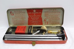Vtg Sears Roebuck & Co 12-16 Gauge Gun Cleaning Kit No 2140 Red Tin Box