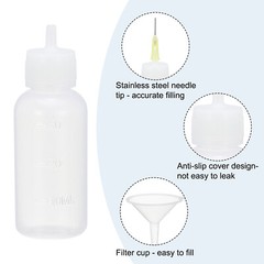 30ml 1oz Needle Oiler,2Pcs Glue Applicator Bottle with 2Pcs Stainless Needle Tip