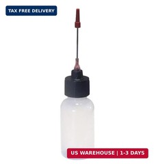Hicet 2 Bottles -1 OZ Size Bottles with Stainless Needle tip for All Your Gun Oi