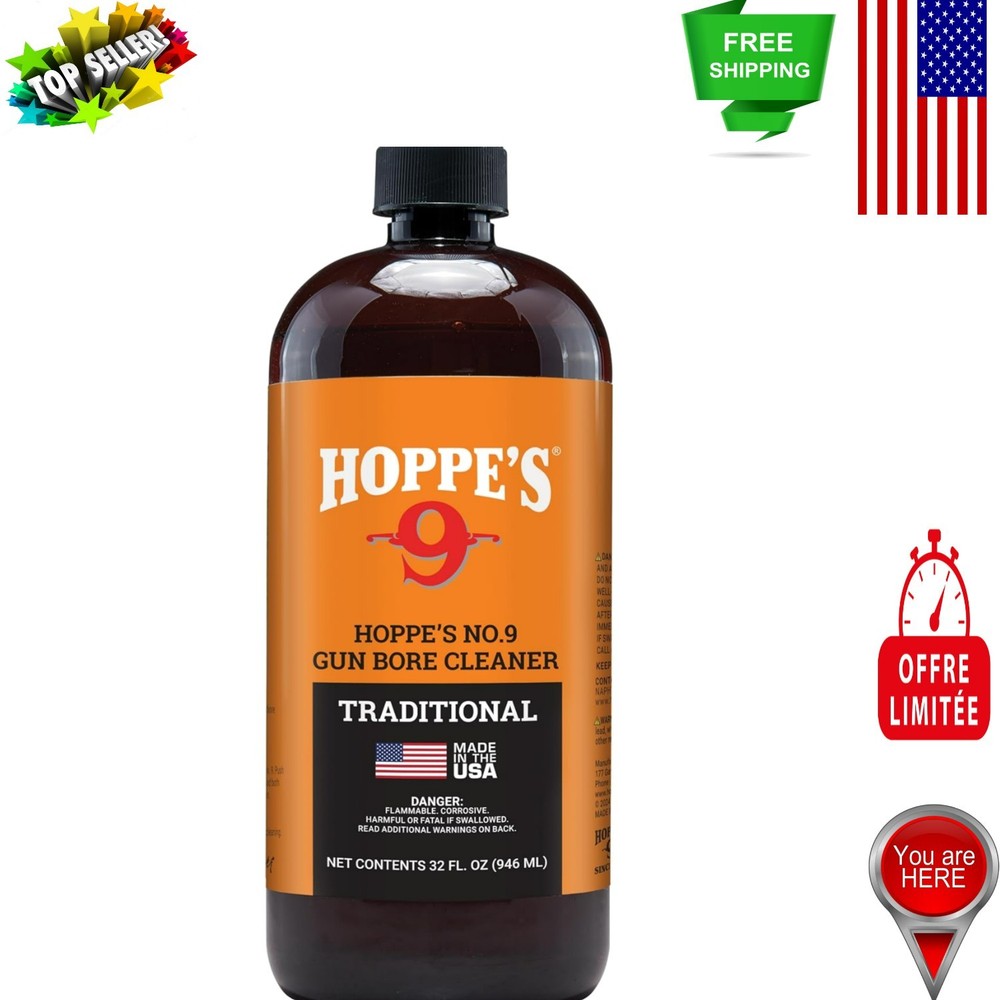 No. 9 Gun Bore Cleaner – 32 Oz of Ultra Potent Cleaning Power for Firearm Lovers
