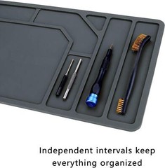 Rifle Shotgun Cleaning Maintenance Mat, Anti-Slip Magnetic, Grey 36 x 10