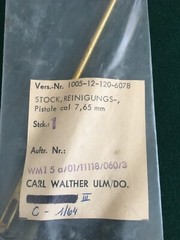 Vintage Walther PPK / PP Brass Cleaning Rod – New Old Stock / NOS