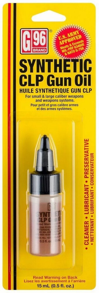 G96 Gun Oil Cleans Lubricates Prevents Rust Corrosion 0.50 oz Squeeze Tube 1070