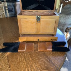 Outers Wood Gun Cleaning Tool Chest Storage Box Oak Finish Latch Drawer 70084