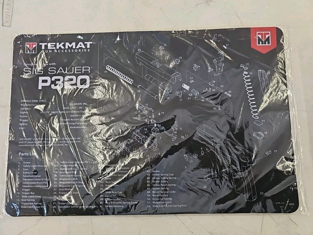 TEKMAT Sig Sauer P320 11 X 17 Gun Cleaning Mat NEW