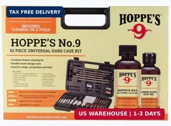 Hoppe’s Deluxe Gun Cleaning Kit – 62 Piece Universal Cleaning Kit for Pistols, R